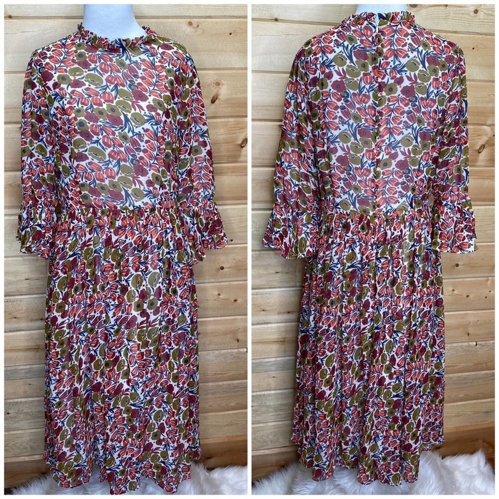 Dainty Jewells Floral Flower Maxi Dress Size Large